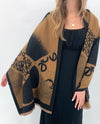 92006-4 CASHMERE FEEL REVERSIBLE CIRCLES SCARF92006-4 CASHMERE FEEL REVERSIBLE CIRCLES SCARF BROWN