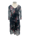 TANGO MANGO 9529 FLORAL TIERED DRESS BLACK/RED