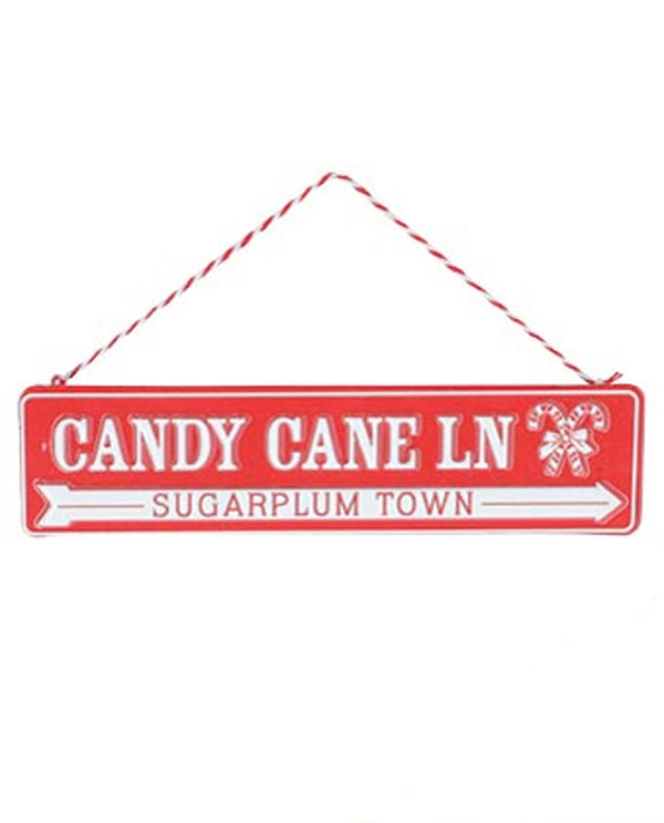 9742656 ROAD SIGN HOLIDAY ORNAMENT CANDY CANE