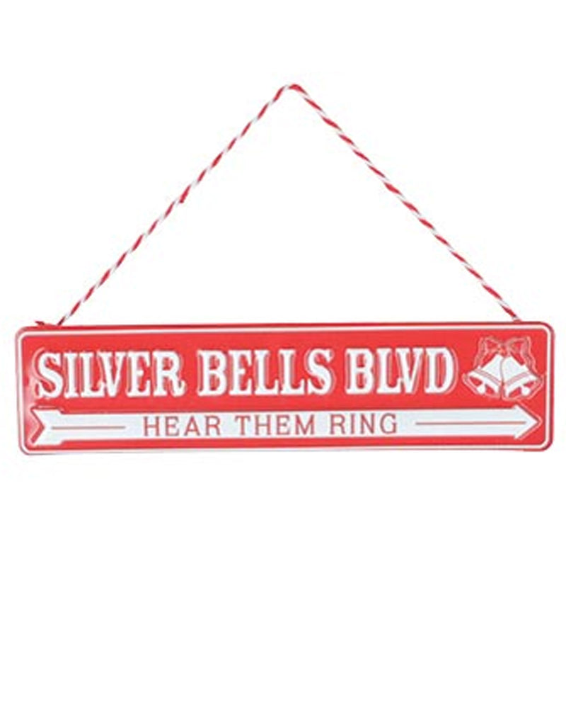 9742656 ROAD SIGN HOLIDAY ORNAMENT SILVER BELLS