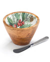 9747363 POINSETTIA DIP BOWL WITH SPREADER