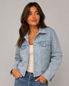 A-AJ936 DENIM JACKET WITH STONES light wash
