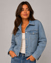 A-AJ936 DENIM JACKET WITH STONES medium wash