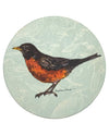 ABSORBENT CERAMIC BIRD COASTER ROBIN