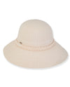 ADORA AD1542 CHENILLE BRAIDED BUCKET HAT IVORY