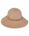 ADORA AD1542 CHENILLE BRAIDED BUCKET HAT LIGHT BROWN