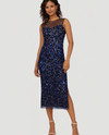 ADRIANNA PAPELL AP1E211368 BEADED COLUMN DRESS