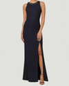 ADRIANNA PAPELL AP1E211652 GLITTER BEADED NECK GOWN
