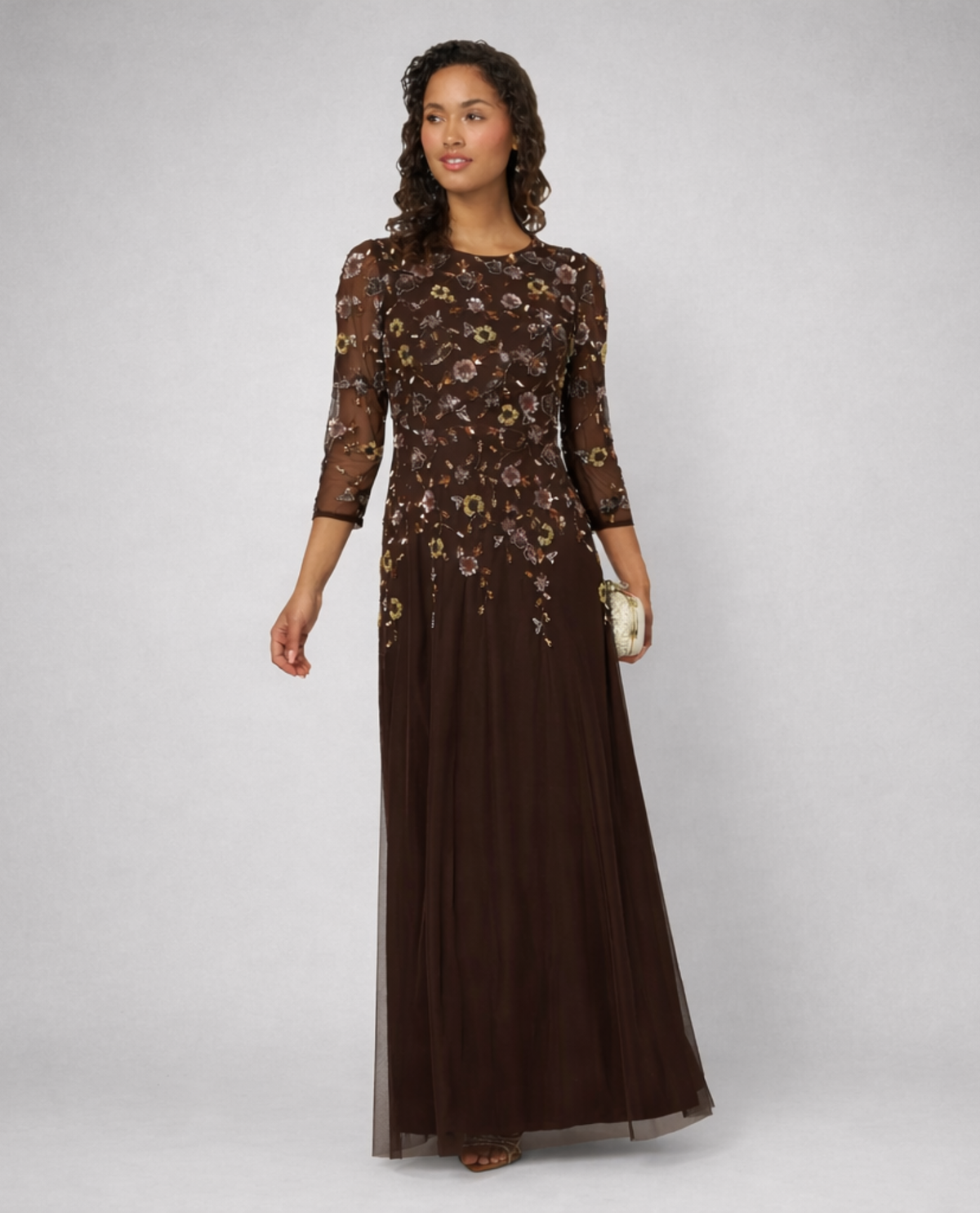 long black dress with slit Tatum Fitted Maxi Dress with Leg Slit main image 0