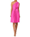 AIDAN MATTOX MD1E207318 ONE SHOULDER DRESS MAGENTA