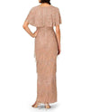 AIDAN MATTOX MD1E204761 BEADED FRINGE GOWN ROSE GOLD BACK