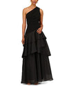 AIDAN MATTOX MD1E207379 ONE SHOULDER GOWN BLACK 0001