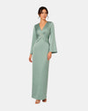 AIDAN MATTOX SATIN LONG DRESS MD1E209816 GREENSLATE