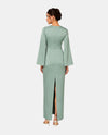 AIDAN MATTOX SATIN LONG DRESS MD1E209816 GREENSLATE