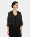 ALEX EVENINGS 370213 HANKY SHORT BOLERO BLACK