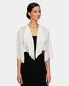 ALEX EVENINGS 370213 HANKY SHORT BOLERO IVORY