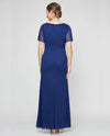 ALEX EVENINGS 81321004 JERSEY GOWN ELECTRIC BLUE BACK