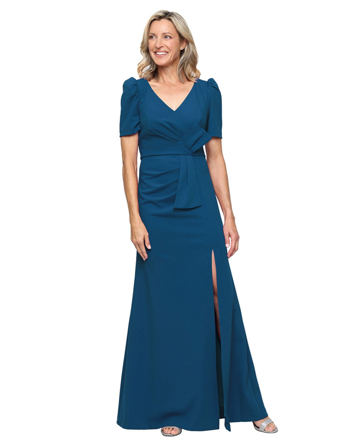 plus size formal dress with sleeves Tomyris Plus Size Evening Dress in Black