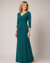 ALEX EVENINGS 8160632 3/4 SLV SCUBA CREPE DRESS PINE