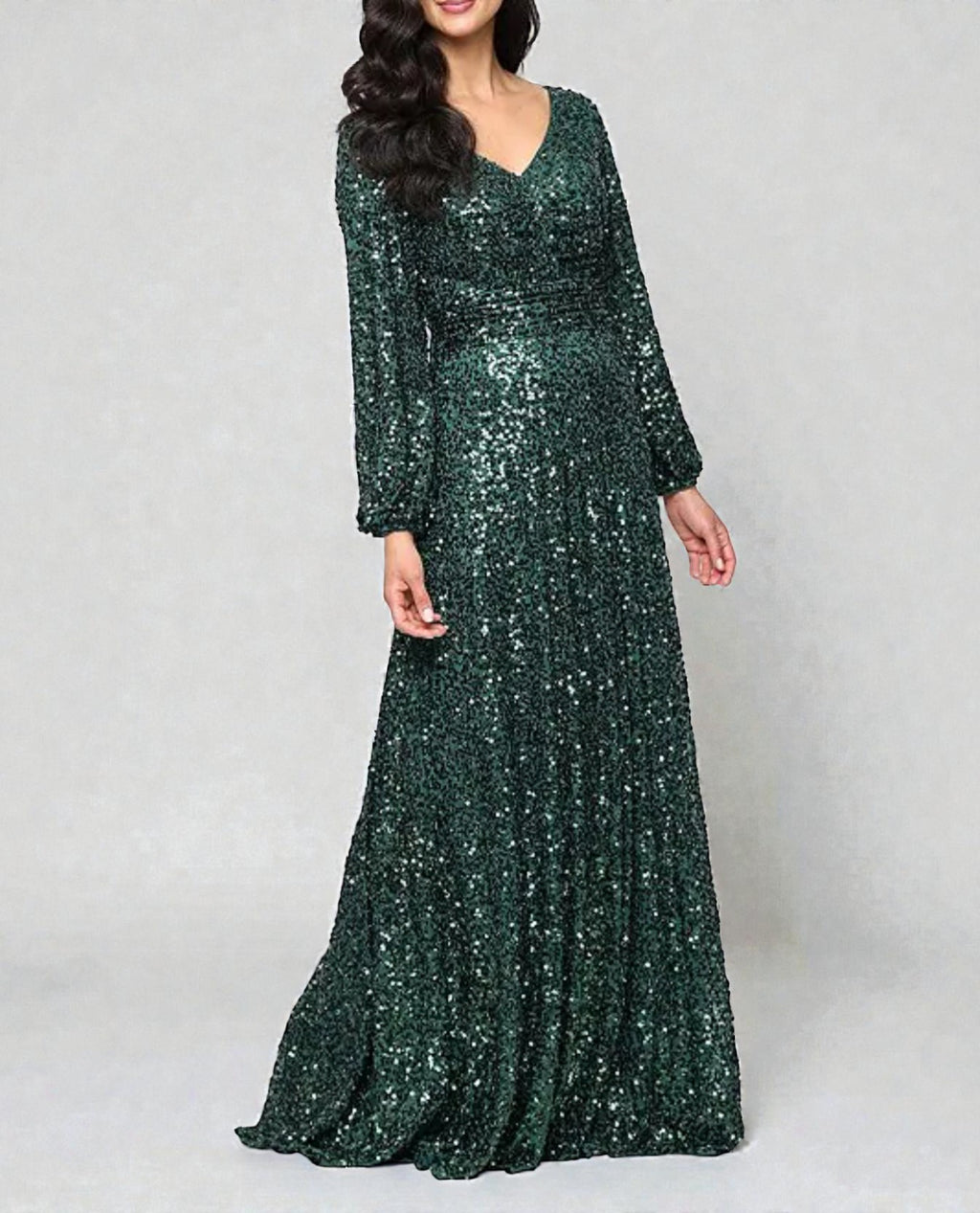 womens sequin dress long sleeve ALEX EVENINGS GOWN Streamlined Sheath Silhouette See Through Sweater Dress price-03 Size:US26W/UK34/EU58