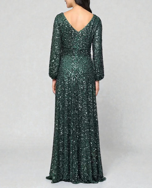 ALEX EVENINGS WOMENS SEQUIN GOWN