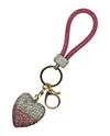 AM1205 HEART KEYCHAIN W/TASSEL pink