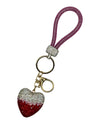 AM1205 HEART KEYCHAIN W/TASSEL red
