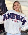 AME65999CCA AMERICA OVERSIZE SWEATSHIRT