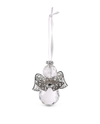 ANGEL ORNAMENTS WMETAL WINGS 53740A ROUND FACETED