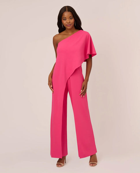 ADRIANNA PAPELL AP1E201788 ONE SHOULDER JUMPSUIT