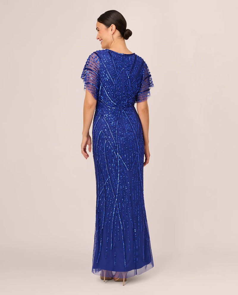 ADRIANNA PAPELL AP1E210884 PETITE BEADED MERMAID DOLMAN SLEEVE ADRIANNA PAPELL AP1E210884 PETITE BEADED MERMAID DOLMAN SLEEVE