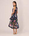 ADRIANNA PAPELL AP1E211082 FLORAL PRINT HI-LO DRESS navy