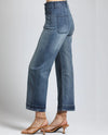 APNY B168 CROPPED WIDE LEG PANT WITH POCKETS INDIGO