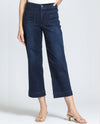 APNY B168 CROPPED WIDE LEG PANT WITH POCKETS dark indigo