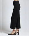 APNY E168 PONTE CROPPED WIDE LEG PANT WITH POCKETS BLACK