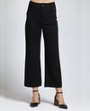APNY E168 PONTE CROPPED WIDE LEG PANT WITH POCKETS BLACK