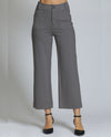 APNY E168 PONTE CROPPED WIDE LEG PANT WITH POCKETS PEBBLE