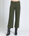 APNY E168 PONTE CROPPED WIDE LEG PANT WITH POCKETS fennel