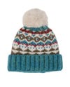 ASPEN FAIR ISLE POM BEANIE HEIRLOOM BLUE