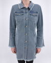 AZI Z12018 KELLY DUSTER JEAN JACKET light wash