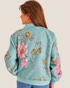 AZI Z13610 KAYLA FLORAL BEADED JACKET FLORAL BLUE