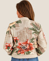 AZI Z13672 BEADED JACKET LATTE