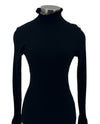AZZ DK5625 RIBBED MOCK NECK TOP black