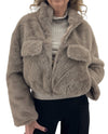 AZZ Y975 FAUX FUR SHORT COAT