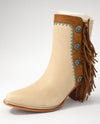 A RAIDER GIRL GIZELLE  MID CALF FRINGE BOOT BEIGE