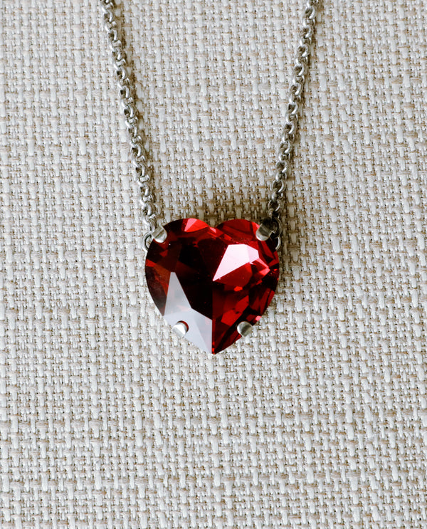 RACHEL MARIE DESIGNS APHRODITE HEART NECKLACE RUBY