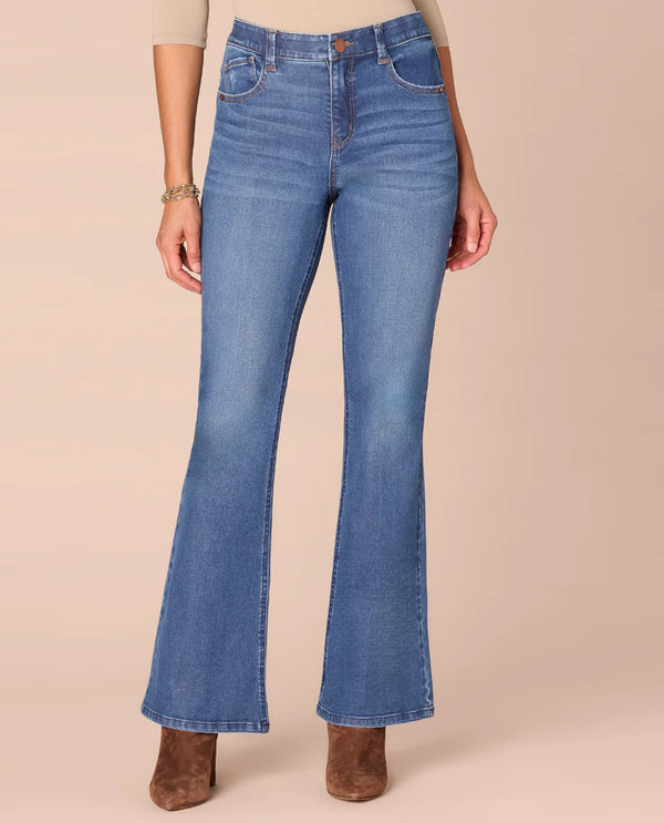 DEMOCRACY B2485IEUR AB SOLUTION HIGH RISE FLARE JEAN BLUE ARTISANAL