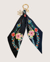 BAG CHARM BC8111 BLACK FLORAL