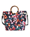 BAMBOO RING HANDLE TOTE 21568 FLORAL