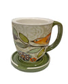 CYPRESS CERAMIC BIRD MUG WITH TEA STRAINER